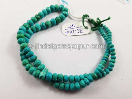 Sky Blue Chrysocolla Faceted Roundelle Beads